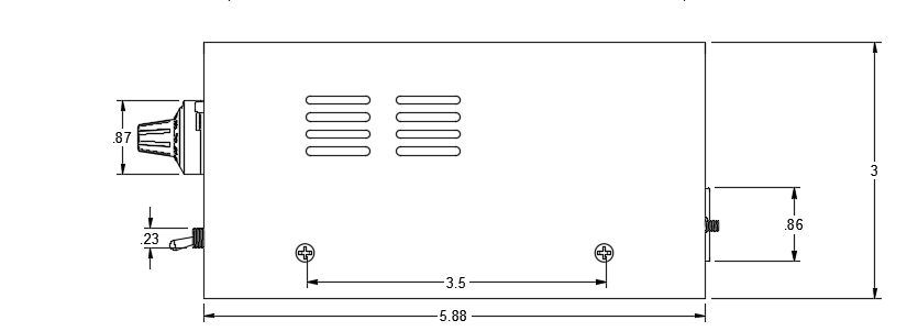 RMCR Series side dimensional drawing