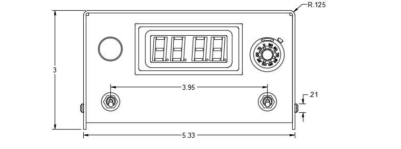 RMCR Series front dimensional drawing
