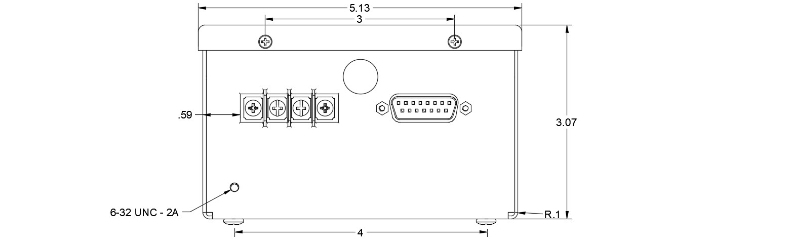 XR Series front dimensional drawing