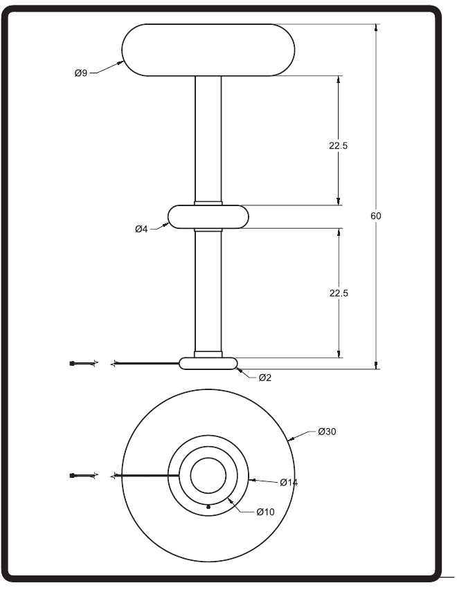 HVD500/60 mechanical drawing without optional base